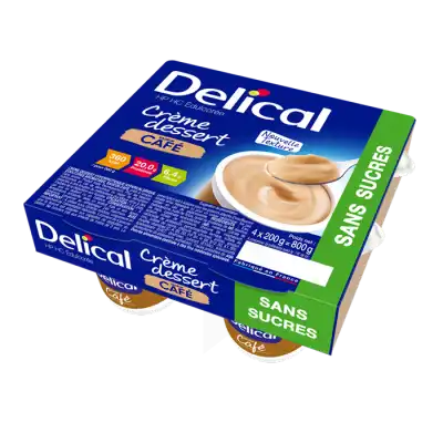 Delical Crème HP HC sans sucres Nutriment Café 4Pots/200g