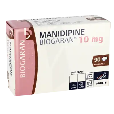 Manidipine Biogaran 10 Mg, Comprimé à Bassens