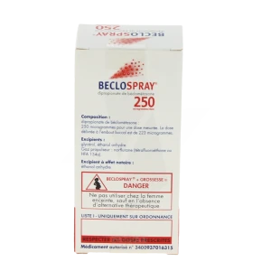 Beclospray 250 Microgrammes/dose, Solution Pour Inhalation En Flacon Pressurisé