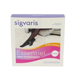 Sigvaris Essentiel Semi-transparent Bas Auto-fixants  Femme Classe 2 Brume Medium Normal