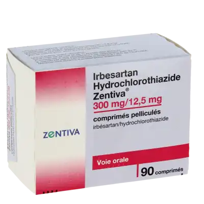 Irbesartan Hydrochlorothiazide Zentiva 300 Mg/12,5 Mg, Comprimé Pelliculé à Casteljaloux