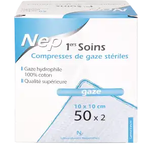Nepenthes Premiers Soins Compresse Stérile Tissée 10x10cm 10sachx2 à VALS-LES-BAINS