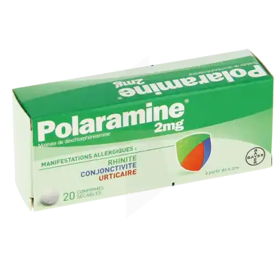 Polaramine 2 Mg Cpr Séc Plq/20 à LA-RIVIERE-DE-CORPS