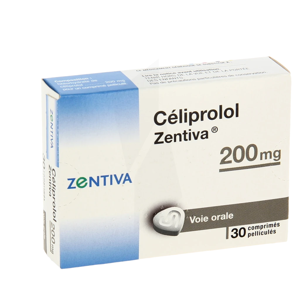 Celiprolol Zentiva 200 Mg, Comprimé Pelliculé