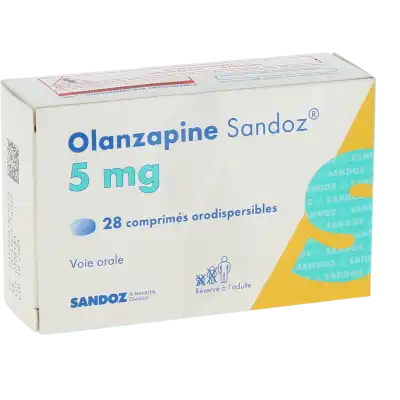 OLANZAPINE SANDOZ 5 mg, comprimé orodispersible