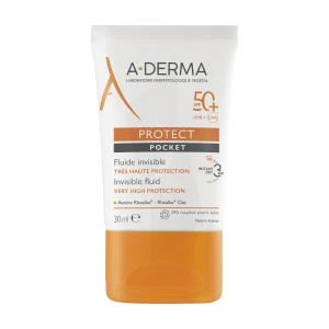 Aderma Protect Fluide Solaire Visage Invisible Spf50+ Pocket/30ml