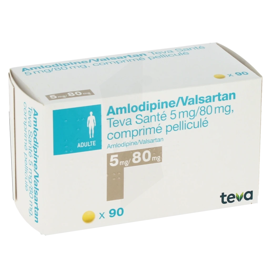 Amlodipine/valsartan Teva Sante 5 Mg/80 Mg, Comprimé Pelliculé