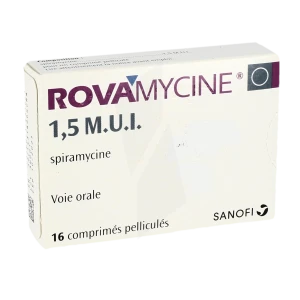 Rovamycine 1 500 000 Ui, Comprimé Pelliculé