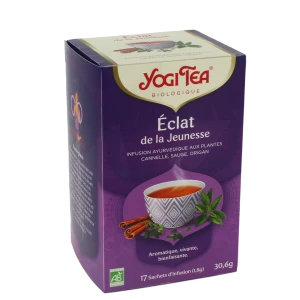 Yogi Tea Tisane Ayurvédique éclat De Jeunesse Bio 17 Sachets/1,8g