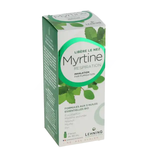 Lehning Myrtine Inhalante Solution D'inhalation 5 Huiles Essentiels Bio Fl/90ml