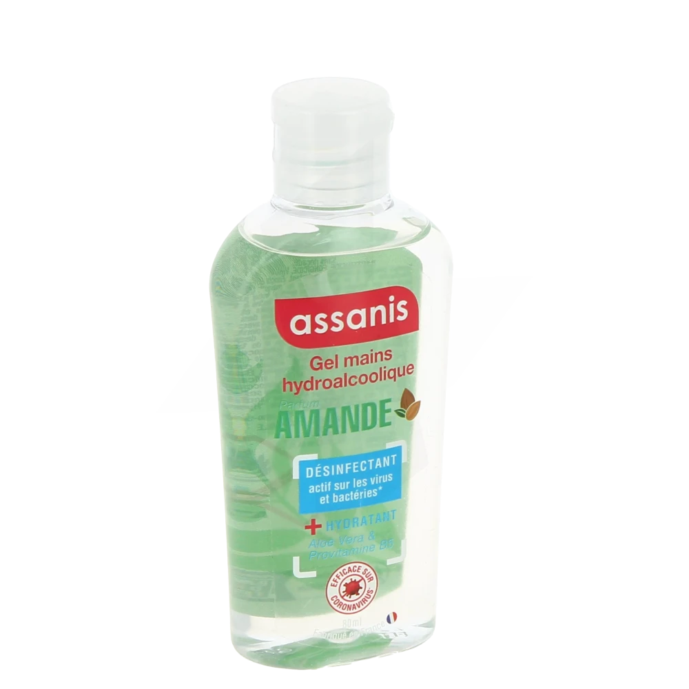 Assanis Pocket Gel Hydroalcoolique Amande Douce Fl/80ml