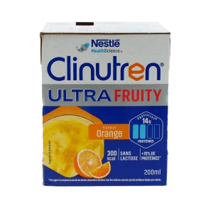 Clinutren Ultra Fruity Nutriment Orange 4 Briquettes De 200 Ml