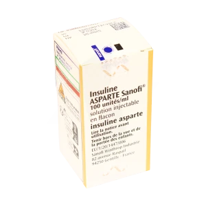 Insuline Asparte Sanofi 100 Unités/ml, Solution Injectable En Flacon