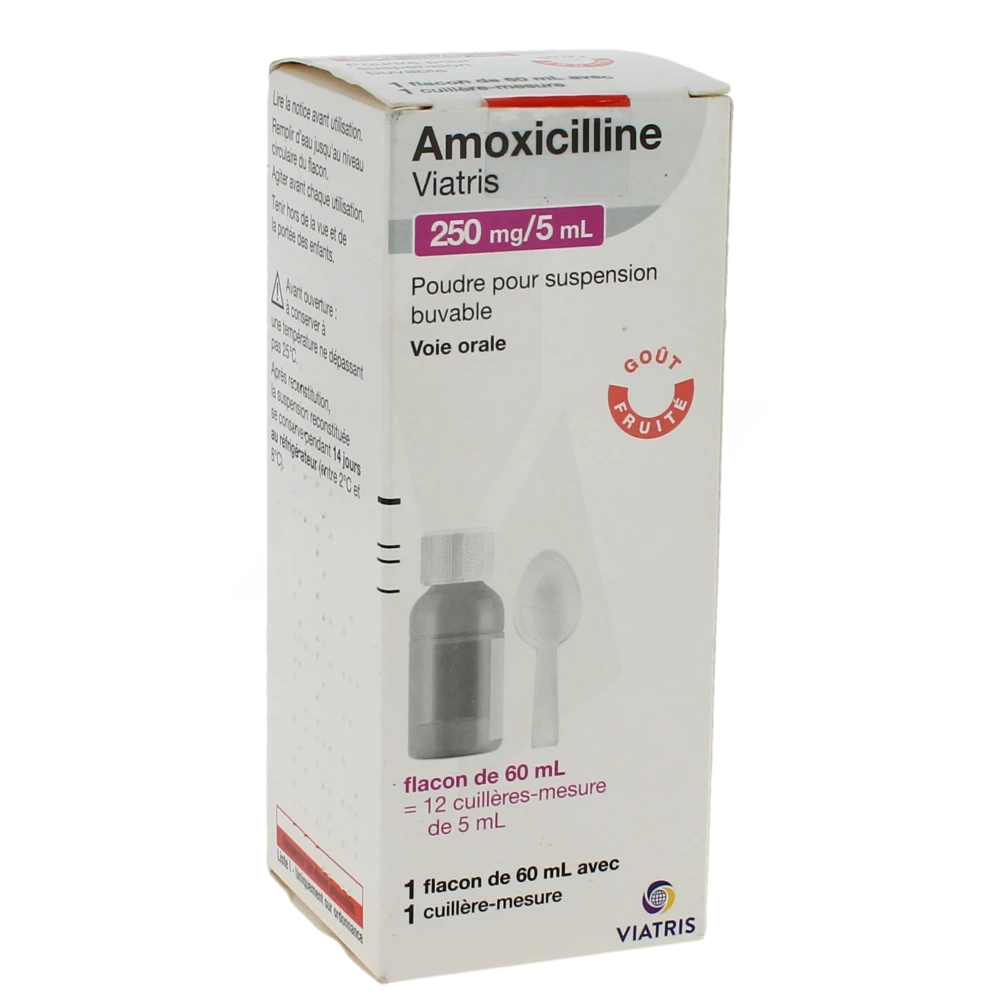 Amoxicilline Viatris 250 Mg/5 Ml, Poudre Pour Suspension Buvable