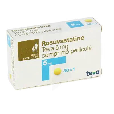 Rosuvastatine Teva 5 Mg, Comprimé Pelliculé à VILLERS-LE-LAC