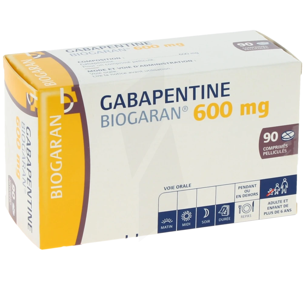 Gabapentine Biogaran 600 Mg, Comprimé Pelliculé