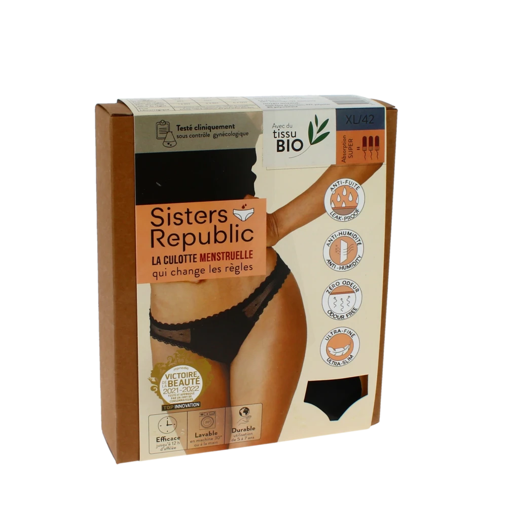 Sisters Republic Sidonie Culotte Menstruelle Bikini Flux Super Txl