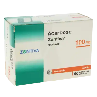 ACARBOSE ZENTIVA 100 mg, comprimé sécable