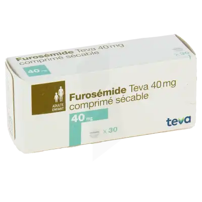 Furosemide Teva 40 Mg, Comprimé Sécable à RUMILLY