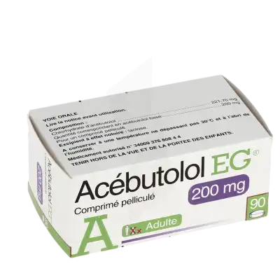 Acebutolol Eg 200 Mg, Comprimé Pelliculé à Blere