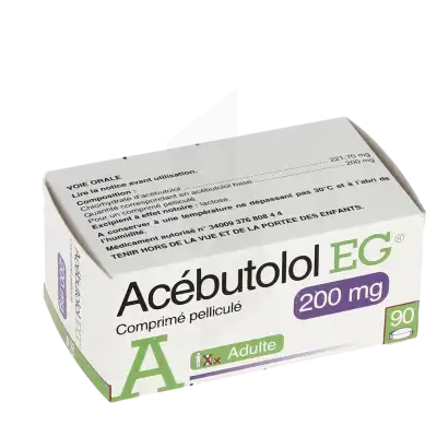 Acebutolol Eg 200 Mg, Comprimé Pelliculé à TOULOUSE