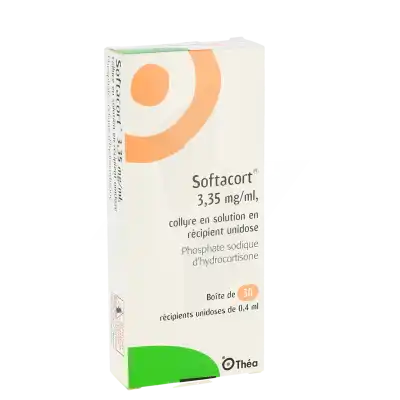 SOFTACORT 3,35 mg/ml, collyre en solution en récipient unidose