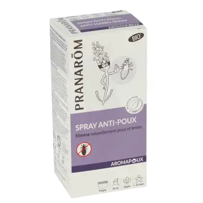 Pranarôm Aromapoux Bio Spray Anti-poux 30ml+peigne à Bondues