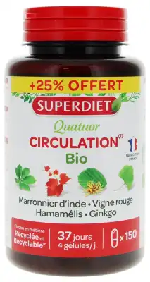 Superdiet Quatuor Bio Gélules Circulation B/150 à Saint-Gratien