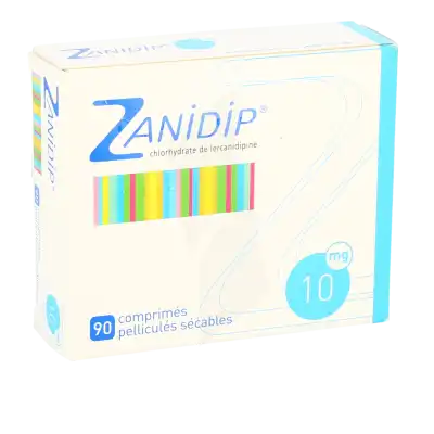 Zanidip 10 Mg, Comprimé Pelliculé Sécable à Angers