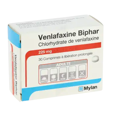 Venlafaxine Biphar 225 Mg, Comprimé à Libération Prolongée à Paris