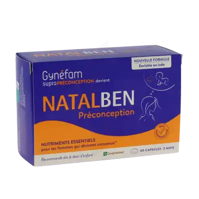 Natalben Préconception Capsules Boîte De 60 à Exincourt