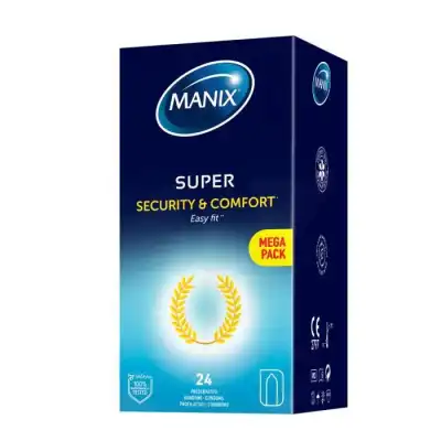 Manix Super Préservatif Avec Réservoir Lubrifiés B/24 à LIVRON-SUR-DROME