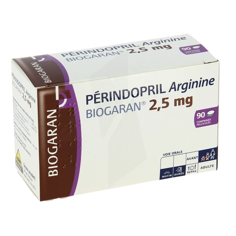 Perindopril Arginine Biogaran 2,5 Mg, Comprimé Pelliculé
