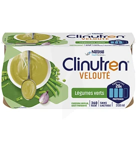 Clinutren Soupe Velouté Nutriment Légumes Verts 4 Cups/200ml