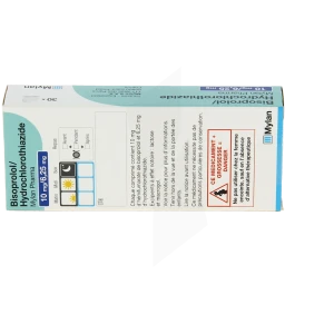 Bisoprolol/hydrochlorothiazide Viatris 10 Mg/6,25 Mg, Comprimé Pelliculé