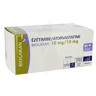 Ezetimibe/atorvastatine Biogaran 10 Mg/10 Mg Cpr Pell Plq/90 à STRASBOURG