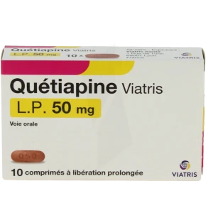 Quetiapine Viatris Lp 50 Mg, Comprimé à Libération Prolongée