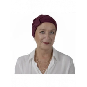 Perruque Box Turban Lou Beige-bordeaux-gris