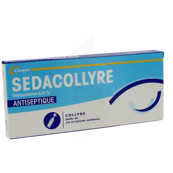 Sedacollyre Cetylpyridinium 0,25 Pour Mille, Collyre En Récipient Unidose