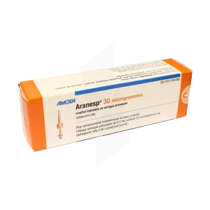 Aranesp 30 Microgrammes, Solution Injectable En Seringue Préremplie