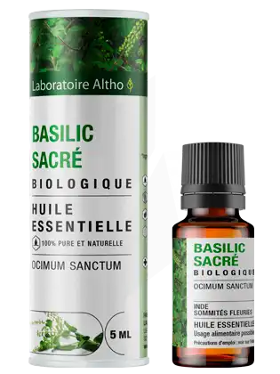 Laboratoire Altho Huile Essentielle Basilic Sacré Bio 5ml