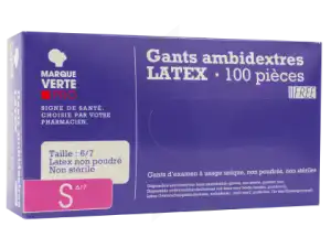 Marque Verte Gant Latex Ambidextre Small B/100 à MARSEILLE