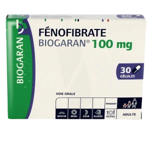 Fenofibrate Biogaran 100 Mg, Gélule