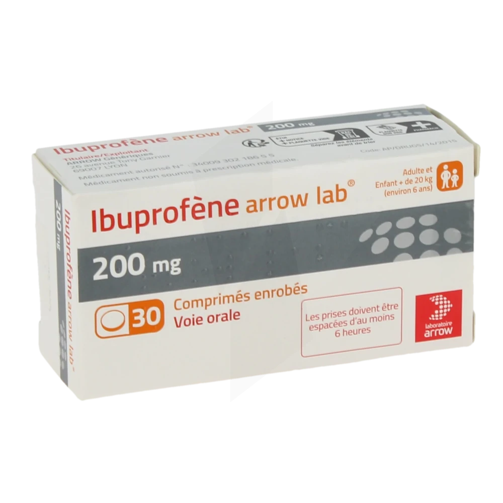 Ibuprofene Arrow Lab 200 Mg, Comprimé Enrobé