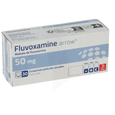 Fluvoxamine Arrow 50 Mg, Comprimé Pelliculé Sécable à Auterive