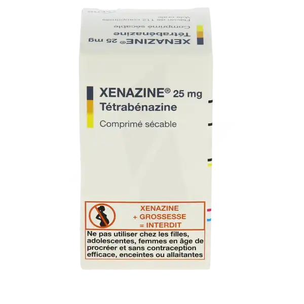 Xenazine 25 Mg, Comprimé Sécable