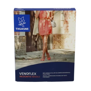 Venoflex Incognito Absolu 2 Bas Cuisse Pied Ouvert Femme Naturel Taille 3n