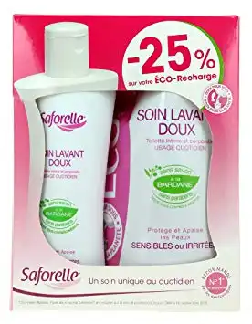 Saforelle Solution Soin Lavant Doux Eco-recharge 400ml+250ml à Nice