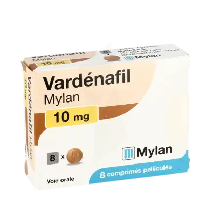 VARDENAFIL VIATRIS 10 mg, comprimé pelliculé