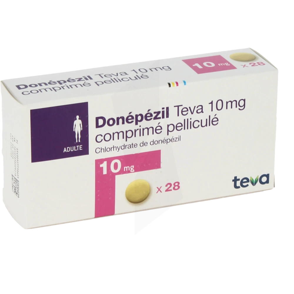 Donepezil Teva 10 Mg, Comprimé Pelliculé